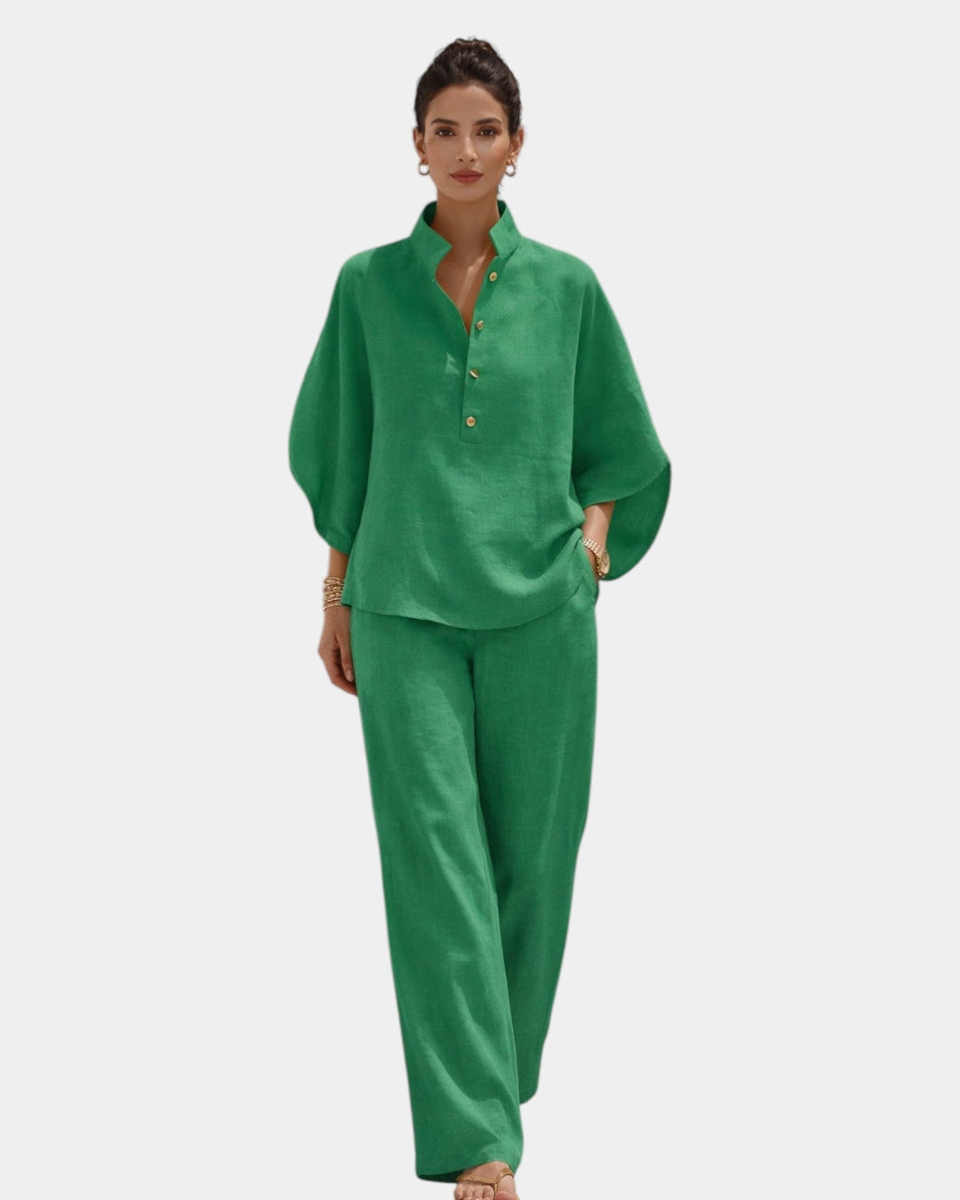 Brune |  Ensemble en coton en deux pièces
