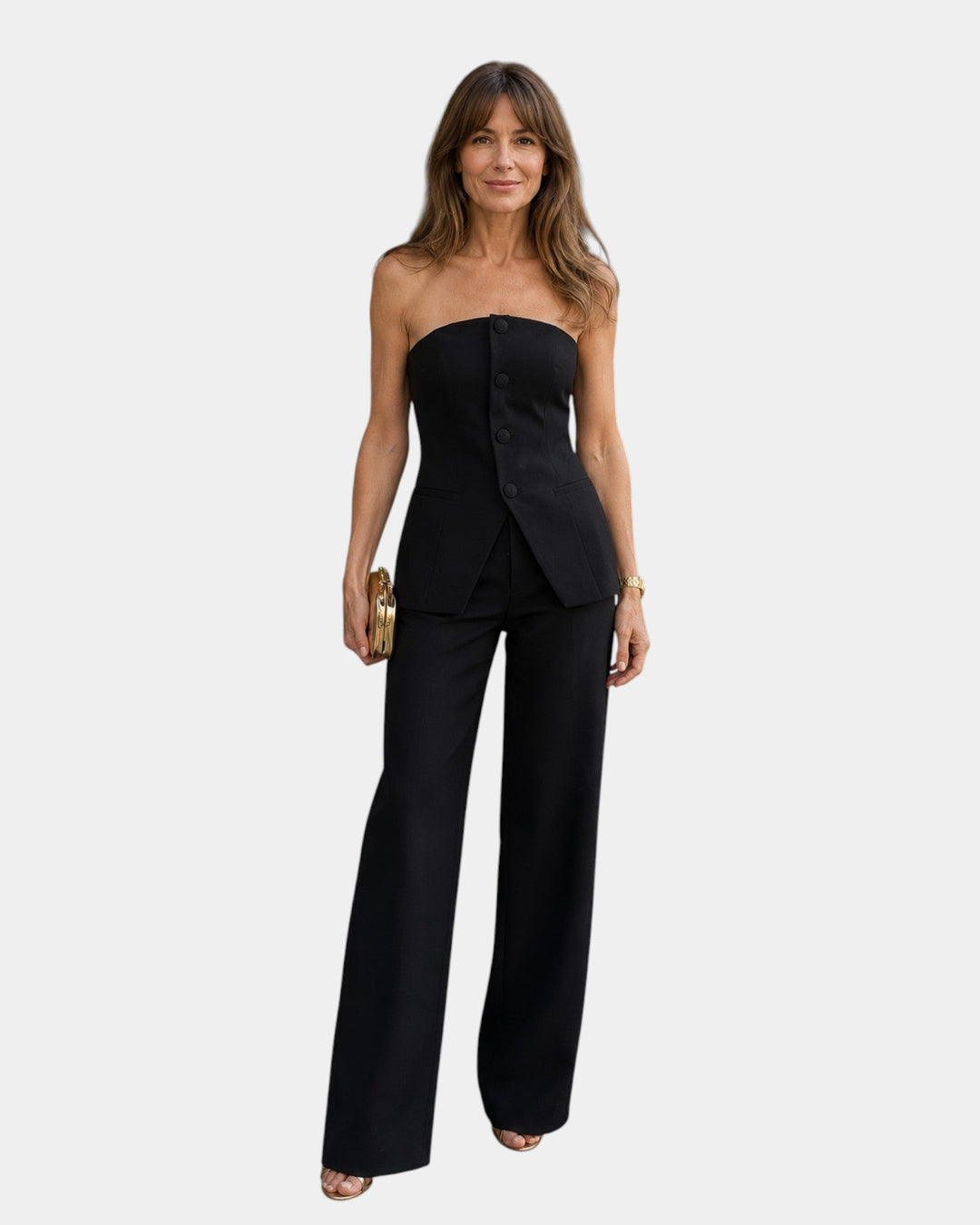 Eda | Ensemble avec top et pantalon à jambes larges